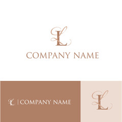 Letter L with letter L cursive logo design. initial logo for any company or business.