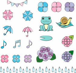 春 花 アイコン おしゃれ かわいい イラスト素材セット Anniversary Wall Mural Anniversa Ribbon S