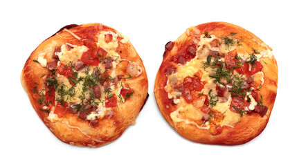 Pizza isolated on white background.