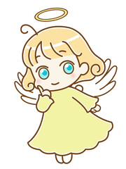 天使　ぶりっこ　黄色