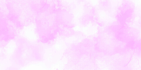 Obraz premium Pink white sky clouds and Abstract watercolor digital art painting for texture background. Abstract pink white sky Water color background, Illustration, texture for design.