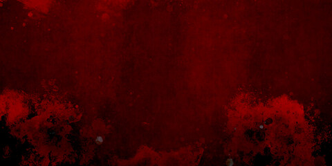 Red paint texture grunge on wall background. Old wall texture cement black red background abstract dark color design 