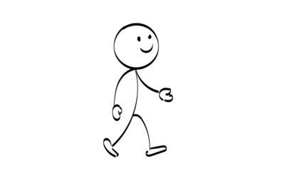 Hand drawing funny Stickman design for print or use as poster, card, flyer or T Shirt