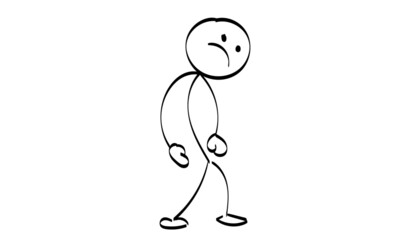 Hand drawing funny Stickman design for print or use as poster, card, flyer or T Shirt