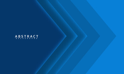 Obraz premium Blue corner arrows overlapping vector background. Blue curve overlap vector background