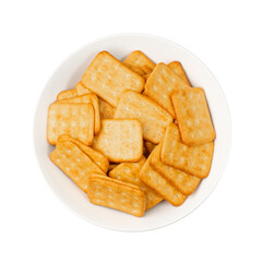 Crackers or biscuits. Cookies isolated