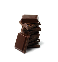 Broken Chocolate Bar Isolated