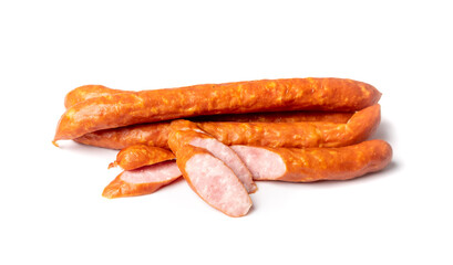 Smoked sausage isolated