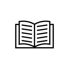 Open book with text icon