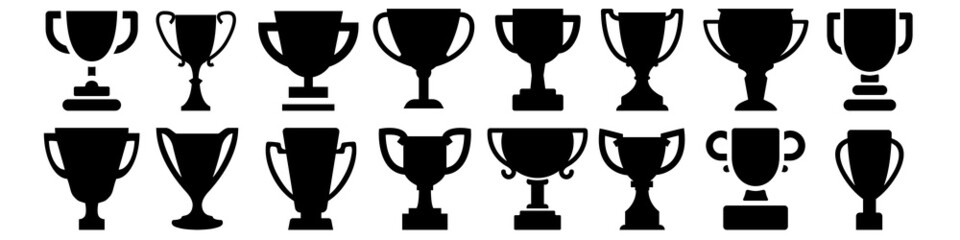 Fototapeta Cup icon vector set. champion illustration sign collection. Trophy symbol. Victory logo. obraz