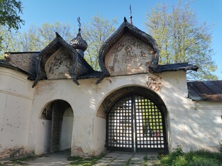 Znamensky Monastery in Veliky Novgorod Spring Day