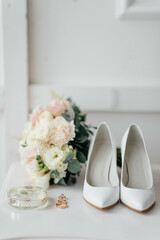 bridal bouquet on the table