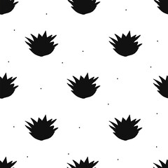 Vector flat hand drawn seamless pattern