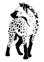 Hyena silhouette vector illustration