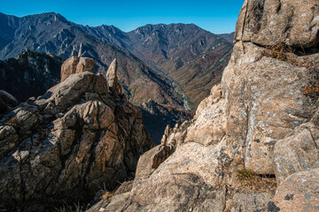 The view of stone mountain in Seoraksan, Sokcho
