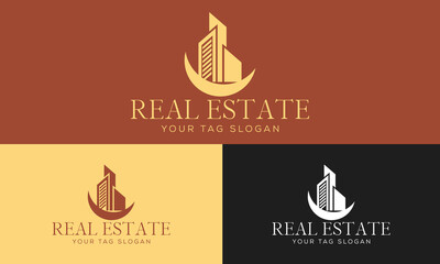 Building and Construction real estate logo design 