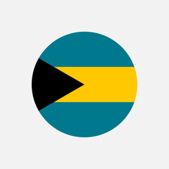Country Bahamas. Bahamas flag. Vector illustration.