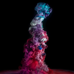 Abstract acrylic drop in water