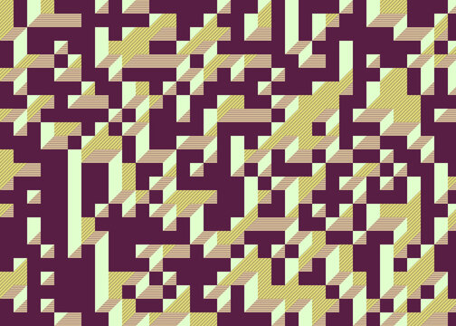 Implementation of Edward Zajec&rsquo;s &ldquo;Il Cubo&rdquo; from 1971. Essentially a Truchet tile set of 8 tiles and rules for placement art illustration