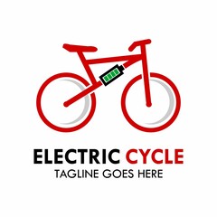 Electric cycle logo template illustration