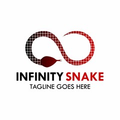 Fototapeta premium Infinity snake logo template illustration