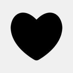 Heart icon in solid style, use for website mobile app presentation