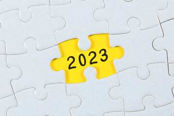 2023 on puzzle background - New year Concept