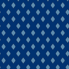 Seamless vector geometric pattern in Japanese style. Modern illustrations of blue linear art for wallpaper, flyers, covers, banners, minimalistic decorations, backgrounds.