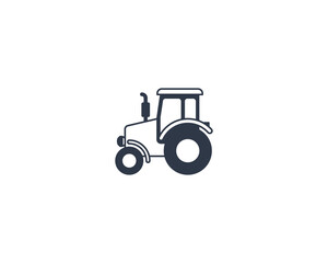 Tractor vector flat emoticon. Isolated Farm illustration. Farming icon