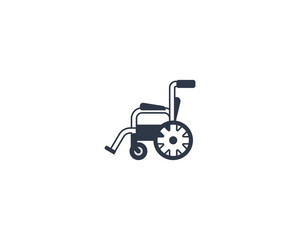 Manual Wheelchair vector flat emoticon. Isolated Manual Wheelchair illustration. Manual Wheelchair icon