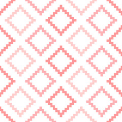 White seamless pattern with pink kilim design.
