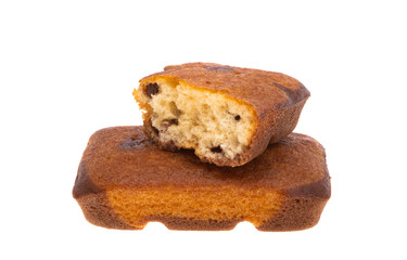 biscuit with chocolate drops isolated
