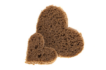 bread heart isolated