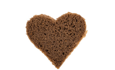 bread heart isolated
