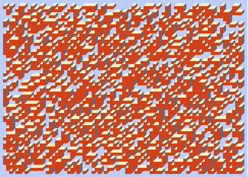 Implementation of Edward Zajec&rsquo;s &ldquo;Il Cubo&rdquo; from 1971. Essentially a Truchet tile set of 8 tiles and rules for placement art illustration