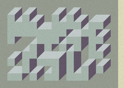 Implementation of Edward Zajec&rsquo;s &ldquo;Il Cubo&rdquo; from 1971. Essentially a Truchet tile set of 8 tiles and rules for placement art illustration