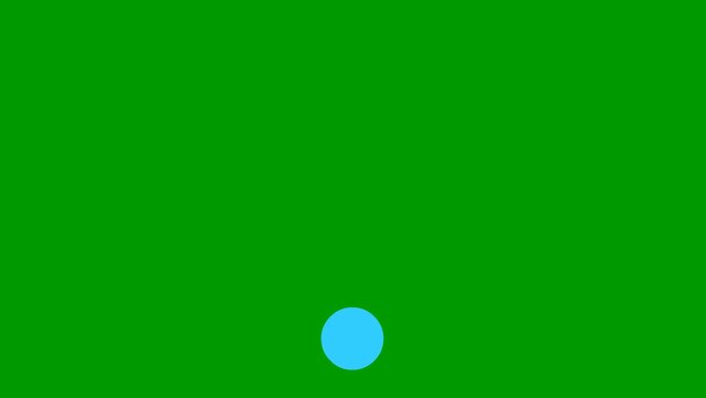 Animated blue icon of Wi-Fi. Looped video. Vector illustration isolated on green background.