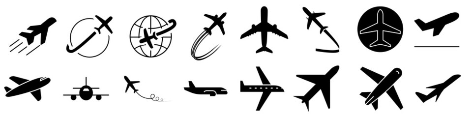 Plane icon vector set. aviation illustration sign collection. travel symbol. aircraft logo. © Denys