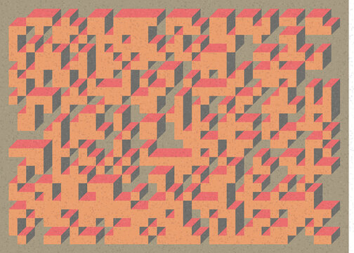 Implementation of Edward Zajec&rsquo;s &ldquo;Il Cubo&rdquo; from 1971. Essentially a Truchet tile set of 8 tiles and rules for placement art illustration