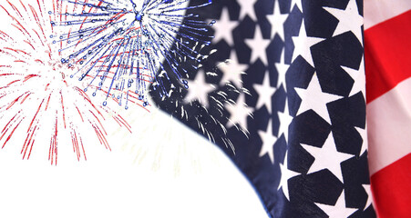 Obraz premium United States flag. Independence day. USA celebrate 4th July.