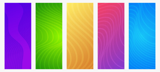Modern colorful gradient background with wave lines