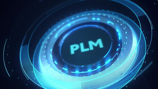 PLM Product lifecycle management system technology concept. Technology, Internet and network concept.