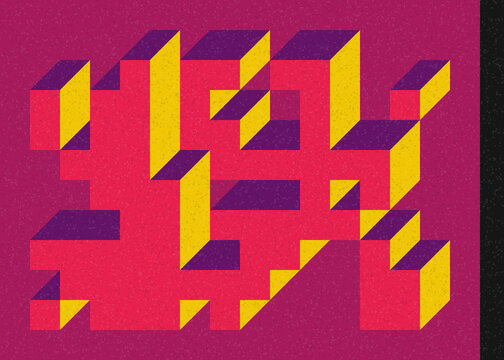 Implementation of Edward Zajec&rsquo;s &ldquo;Il Cubo&rdquo; from 1971. Essentially a Truchet tile set of 8 tiles and rules for placement art illustration