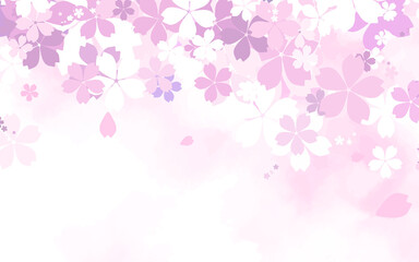Cherry blossoms vector. Spring background