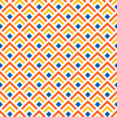 Seamless pattern with colorful geometric shapes.