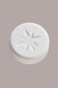 Close up Ecstasy tablet with star
