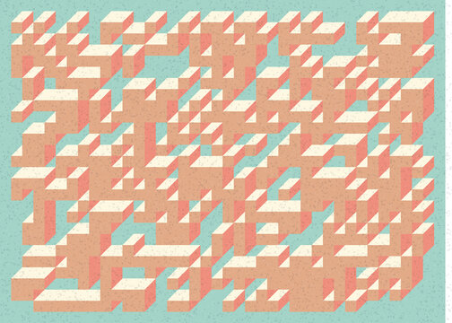 Implementation of Edward Zajec&rsquo;s &ldquo;Il Cubo&rdquo; from 1971. Essentially a Truchet tile set of 8 tiles and rules for placement art illustration