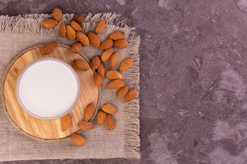 Milk from almond nuts. Replacement of dairy products.

