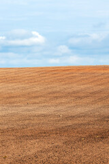 tillage in the agricultural field for planting a new crop