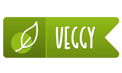 veggy button and leaf icon. healthy food badge.